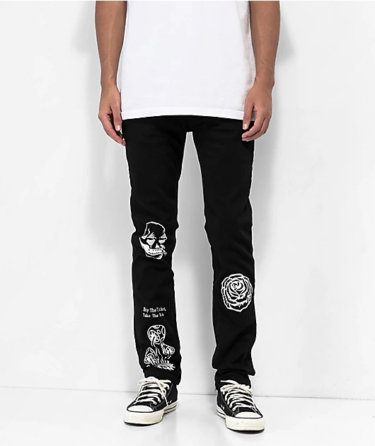 Dript Denim Tattoo Black Jeans