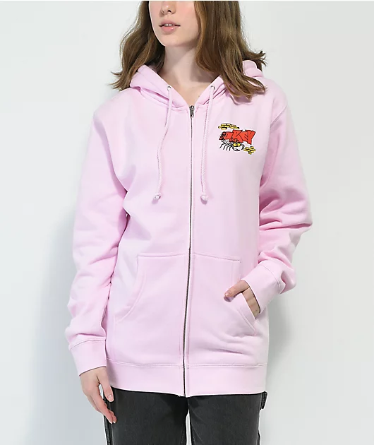 Obey Scorpion Pink Zip Hoodie