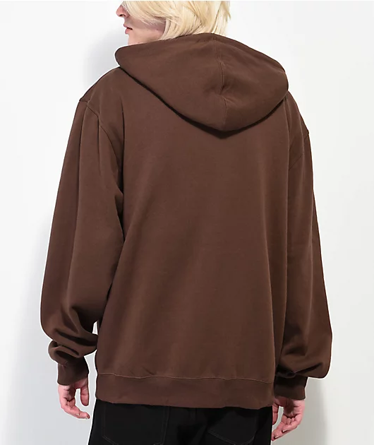 Zine Brown Zip Hoodie