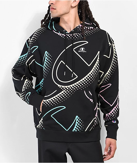 Champion Big Shadow Black Hoodie