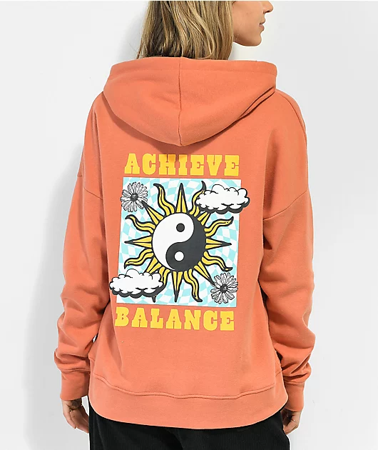 Empyre Fredia Achieve Balance Orange Hoodie