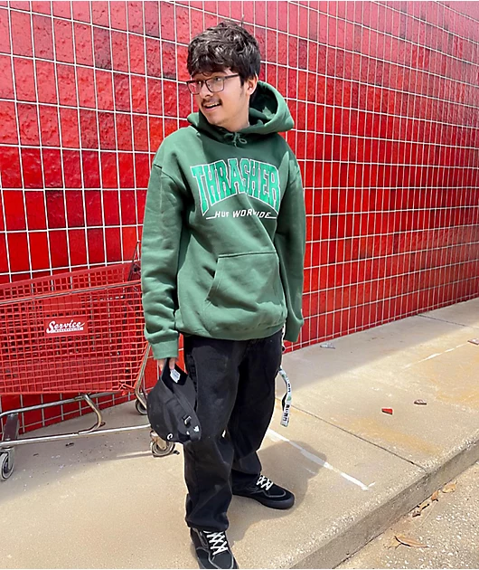 15425-huf-x-thrasher-bayview-forest-green-hoodie-6.webp HUF x THRASHER Bayview Forest Green Hoodie