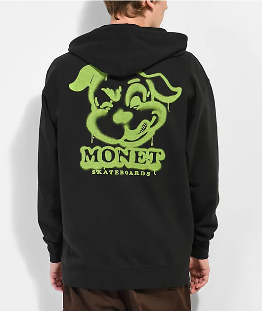 Monet Good Dawg Black Zip Hoodie