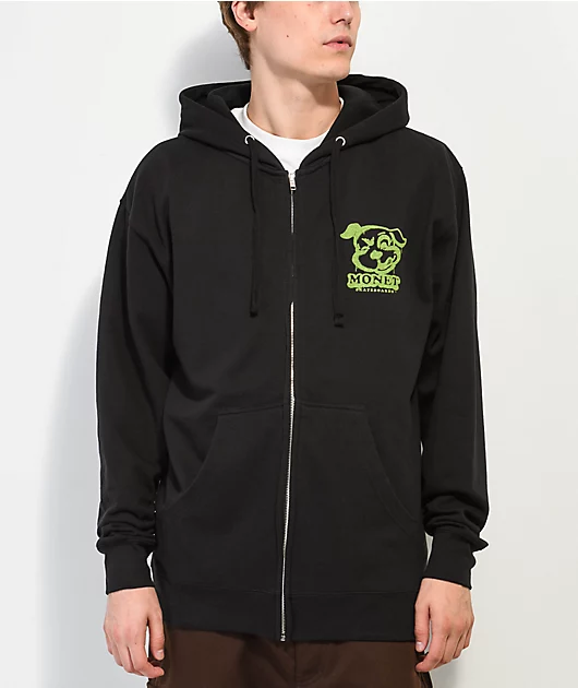 Monet Good Dawg Black Zip Hoodie