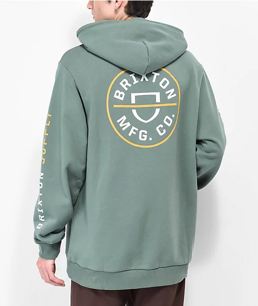 Brixton Crest Forest Green Hoodie