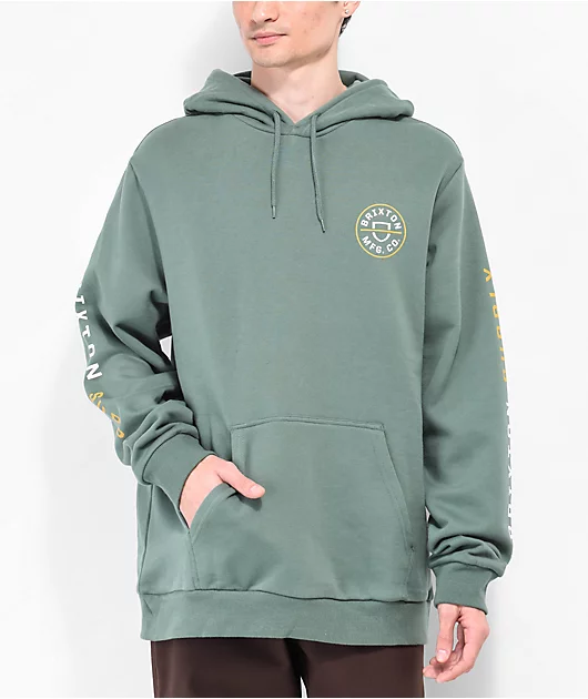 Brixton Crest Forest Green Hoodie