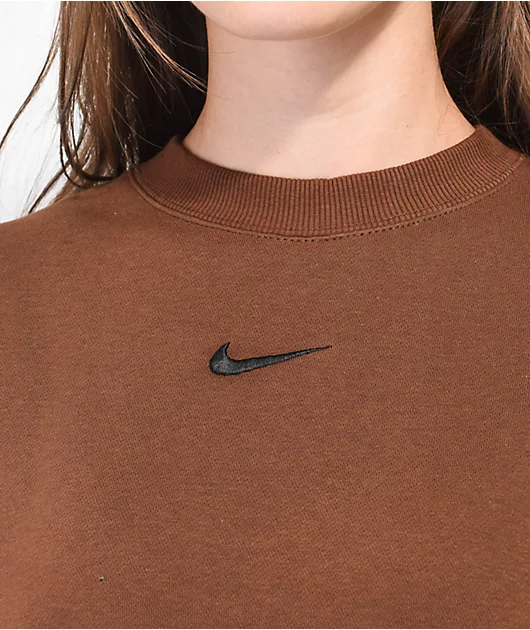 Nike Sportswear Phoenix Oversize Brown Crewneck Sweatshirt