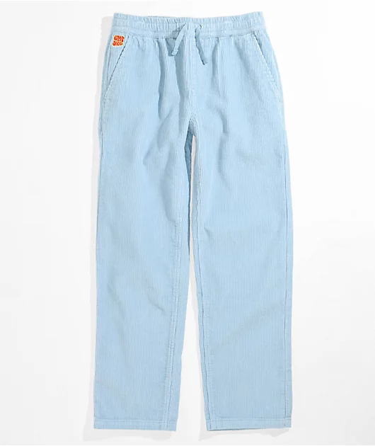 Empyre Kids Johnny Loose Fit Light Blue Corduroy Elastic Waist Skate Pants