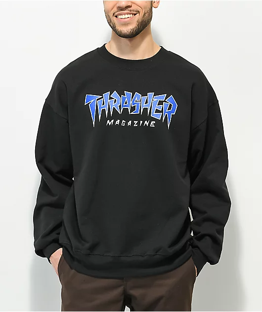 Thrasher Jagged Black Crewneck Sweatshirt