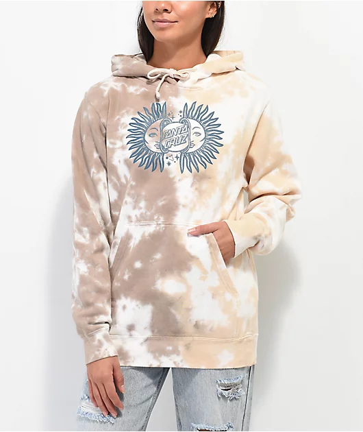 Santa Cruz Mono Split Sun Cream Tie Dye Hoodie