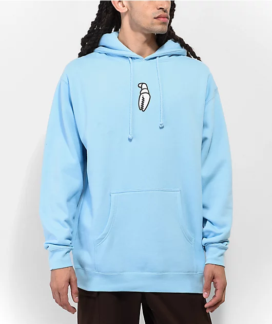 Crab Grab Logo Blue Hoodie