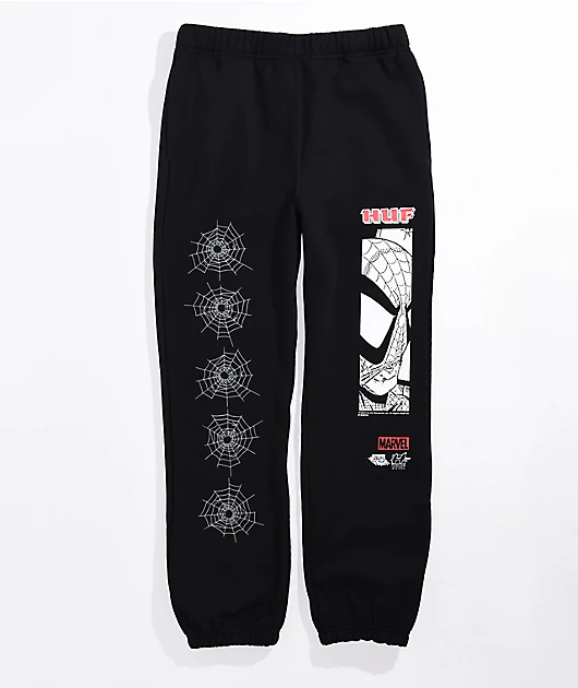 HUF x Spider-Man Amazing Black Fleece Kids Sweatpants