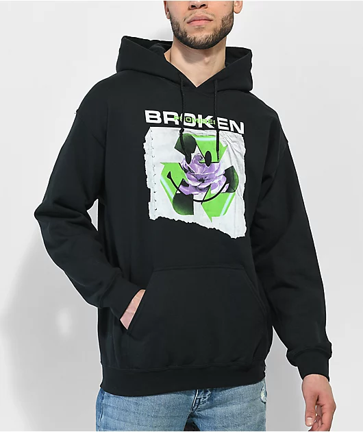 15786-broken-promises-recycle-black-hoodie-2.webp Broken Promises Recycle Black Hoodie