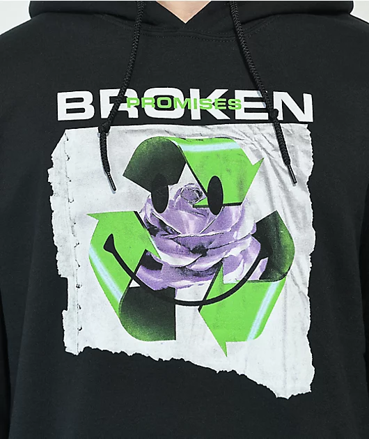 15786-broken-promises-recycle-black-hoodie-3.webp Broken Promises Recycle Black Hoodie