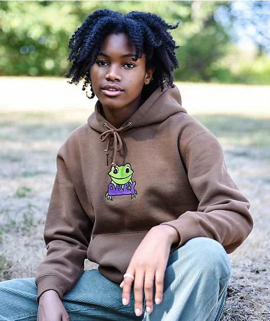 15941-obey-ribbit-embroidered-brown-hoodie-4.webp Obey Ribbit Embroidered Brown Hoodie