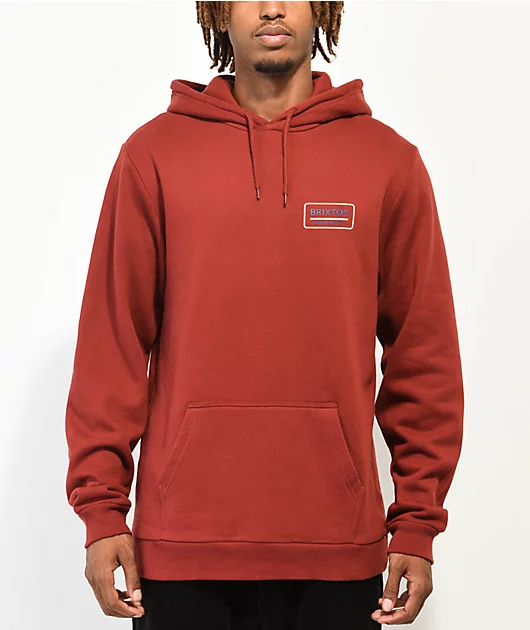 Brixton Palmer Proper Cardinal Red Hoodie
