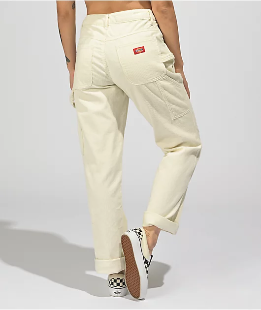 Dickies Cream Corduroy Carpenter Pants