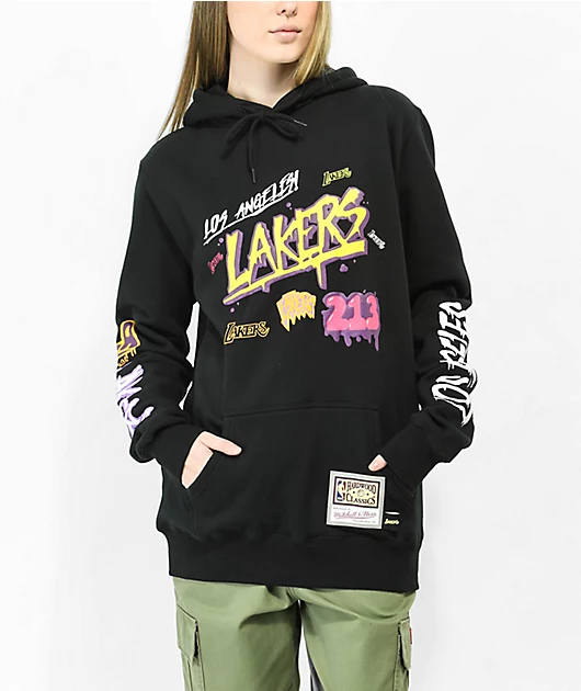 Mitchell & Ness x NBA Lakers Black Hoodie
