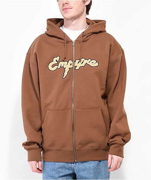 Empyre Sidebar Brown Zip Hoodie