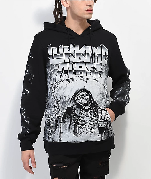 Lurking Class By Sketchy Tank Cyborg Black Hoodie