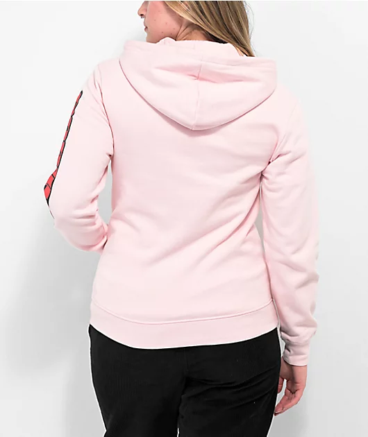 Broken Promises Emo Girl Pink Zip Hoodie