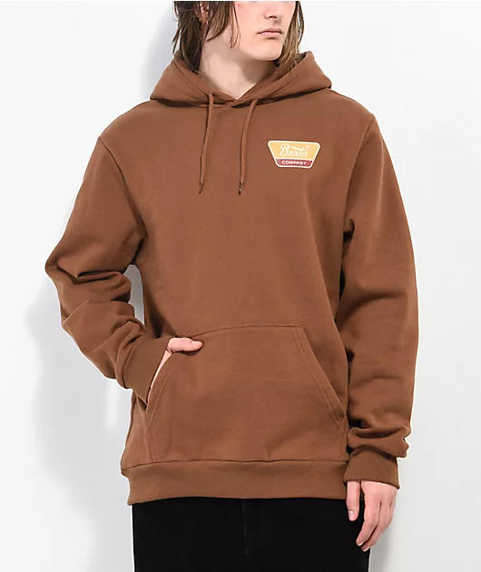 Brixton Linwood Brown Hoodie