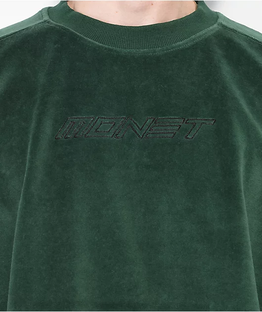 Monet Shaggy Green Crewneck Sweatshirt