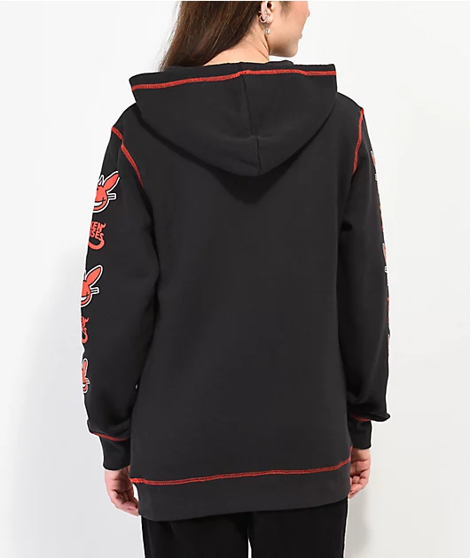 Broken Promises x Happy Bunny I'm Bad Contrast Black Hoodie