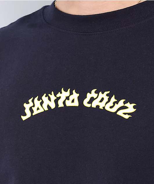 Santa Cruz Flame Arc Navy Crewneck Sweatshirt