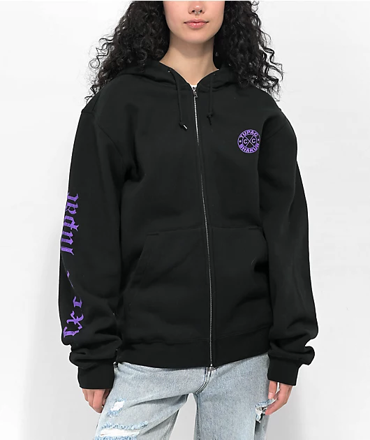 Cross Colours x Tupac Hat To The Back Black Zip Hoodie