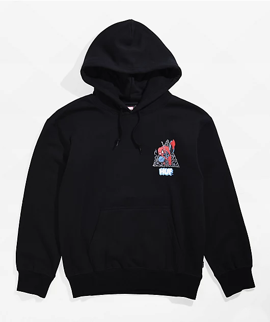 HUF x Spider-Man Kids Thwip Triangle Black Hoodie