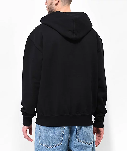 Shaka Wear Garment Dye Black Heavyweight Hoodie