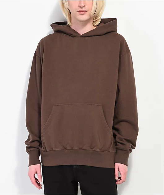 Shaka Wear Los Angeles Garment Dye Mocha Fleece Heavyweight Hoodie