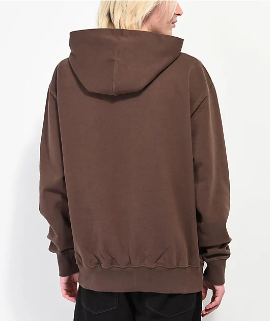 Shaka Wear Los Angeles Garment Dye Mocha Fleece Heavyweight Hoodie