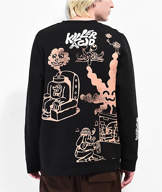 Killer Acid DIY Black Crewneck Sweatshirt