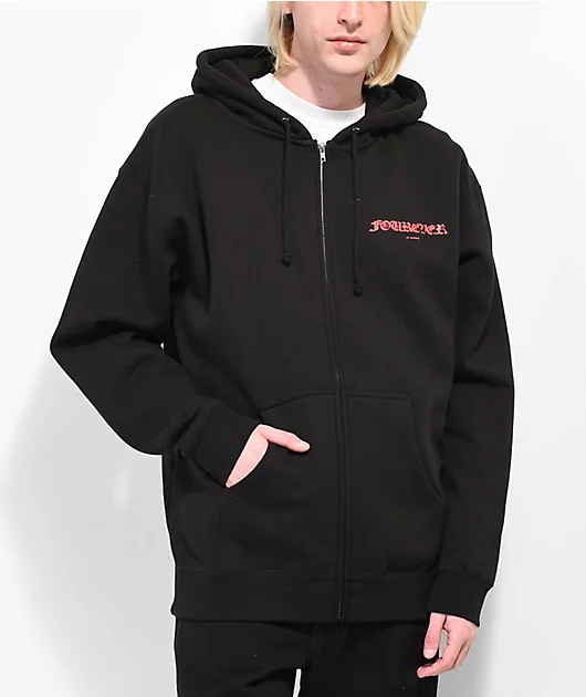 4Hunnid Fourever Good Sex V2 Black Zip Hoodie