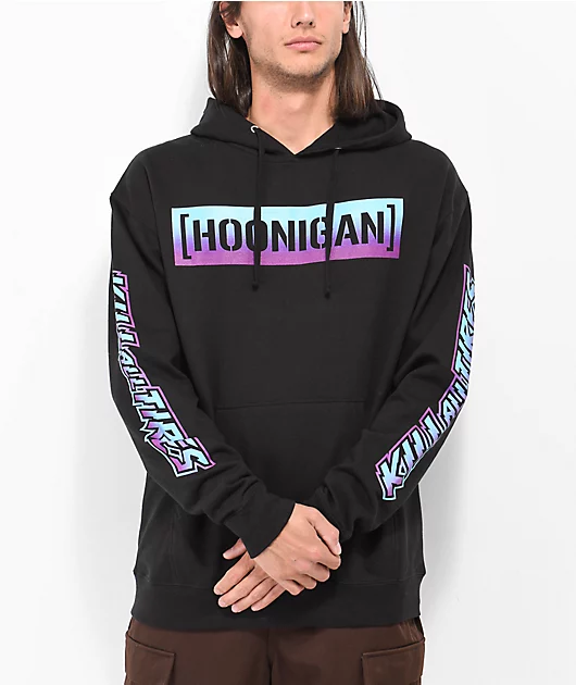 Hoonigan Censor Bar Kill All Tires Black & Purple Hoodie