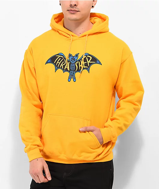 Thrasher Bat Gold Hoodie