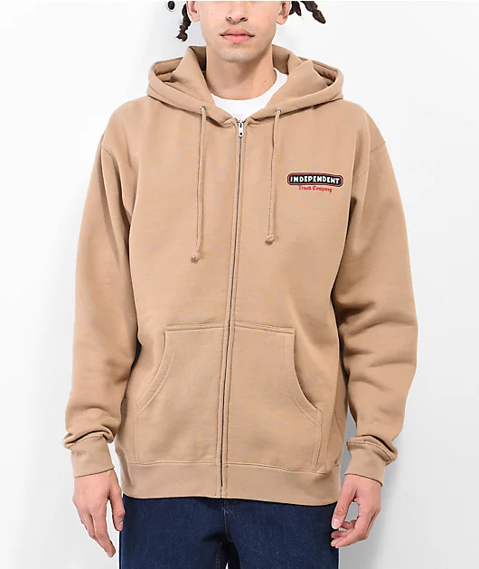 Independent Guaranteed For Life Truck Co. Sand Zip Hoodie
