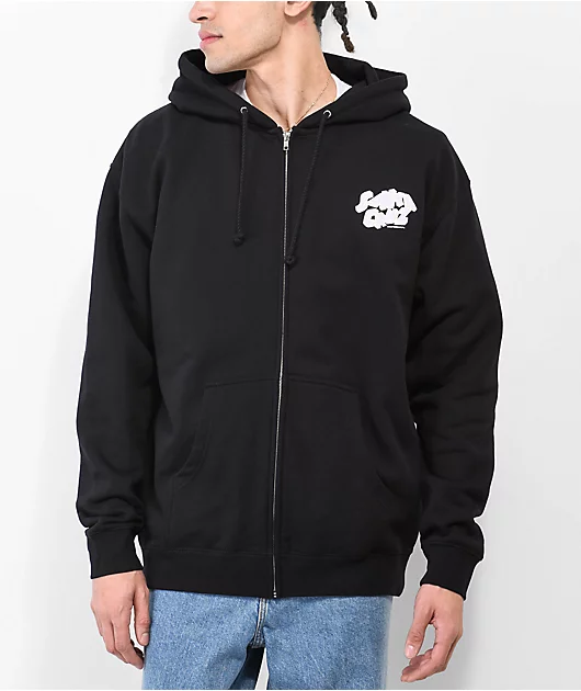 Santa Cruz Scattered Strip Black Zip Hoodie