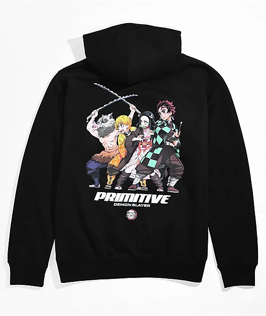 Primitive x Demon Slayer Kids Corp Black Hoodie