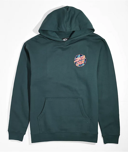 Santa Cruz Kids Dot Green Hoodie