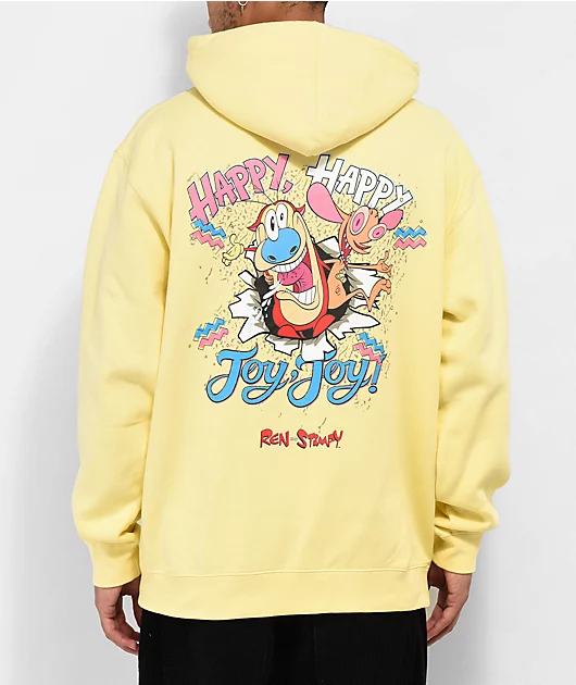 Episode x Ren & Stimpy Happy Joy Yellow Hoodie