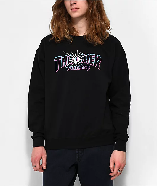Thrasher x Alien Workshop Nova Black Crewneck Sweatshirt