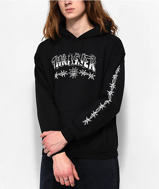 Thrasher Barbed Wire Black Hoodie