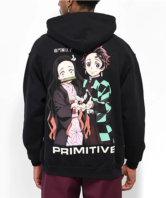 Primitive x Demon Slayer Kamado Black Hoodie
