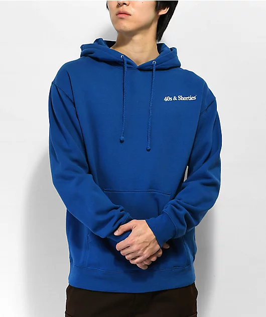 40s & Shorties Text Logo Royal Blue Hoodie