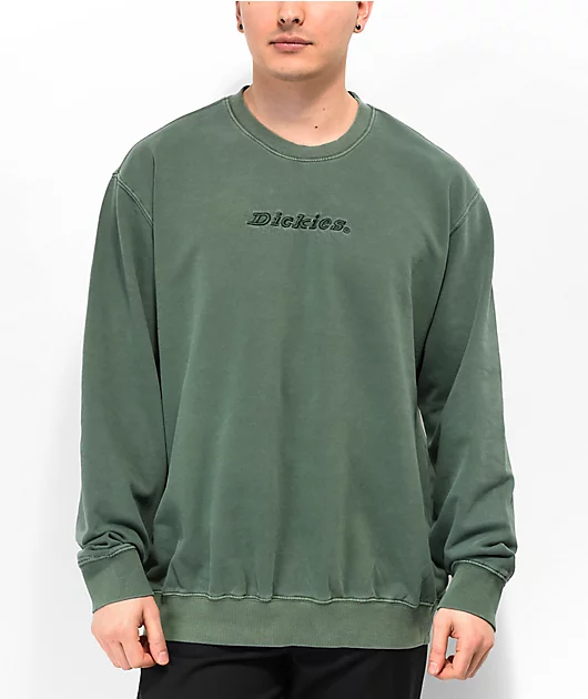Dickies Hayes Pigment Green Crewneck Sweatshirt