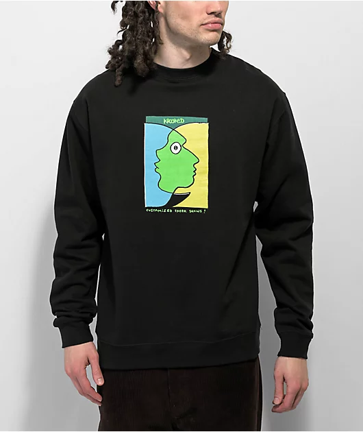 Krooked Freek Show Black Crewneck Sweatshirt