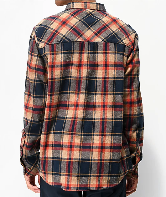 Dravus Jubal Navy & Tobacco Flannel Shirt